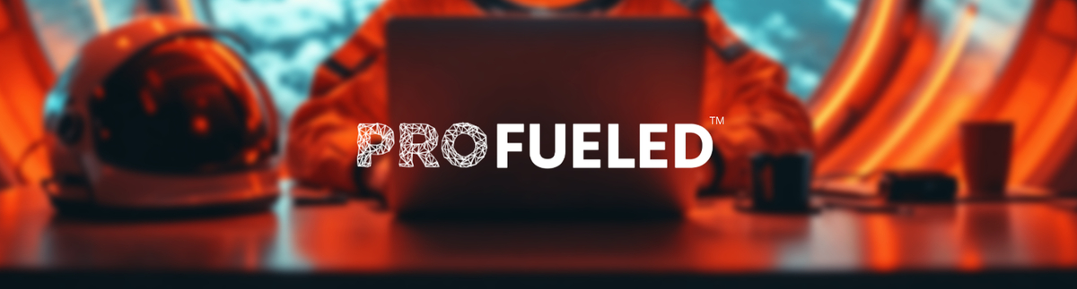Profueled — astronaut at a laptop with the Profueled wordmark
